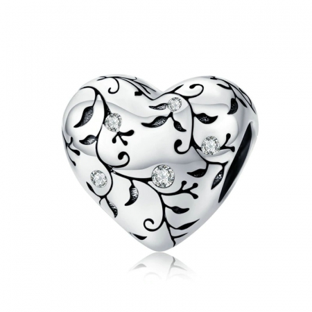 Talismane - Talisman Argint 925, Charm compatibil Pandora – Beauty of the heart, Bijuterii Nadiela