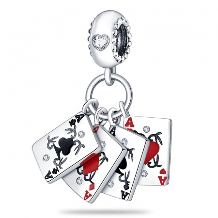 Talismane cu zirconiu - Talisman Argint 925, Charm compatibil Pandora – Careu de ASI, Bijuterii Nadiela