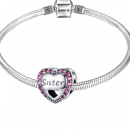 Talisman Argint 925, Charm compatibil Pandora – Dragoste de sora, Bijuterii Nadiela [2]