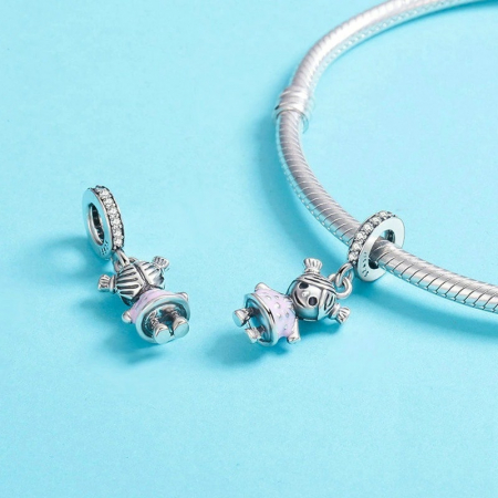 Talisman Argint 925, Charm compatibil Pandora – Fata lui tata, Bijuterii Nadiela [2]