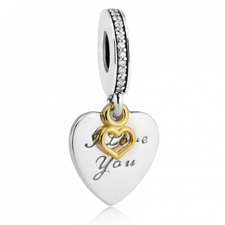 Talisman Argint 925, Charm compatibil Pandora – Te iubesc pentru totdeauna, Bijuterii Nadiela Talismane cu mesaje - Talisman Argint 925, Charm compatibil Pandora – Te iubesc pentru totdeauna, Bijuterii Nadiela
