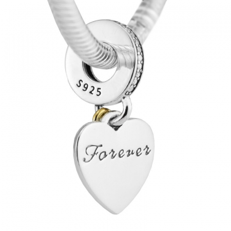 Talisman Argint 925, Charm compatibil Pandora – Te iubesc pentru totdeauna, Bijuterii Nadiela [1]