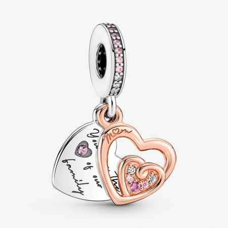 Talisman Argint 925, Charm compatibil Pandora – Inima familiei, Bijuterii Nadiela [3]
