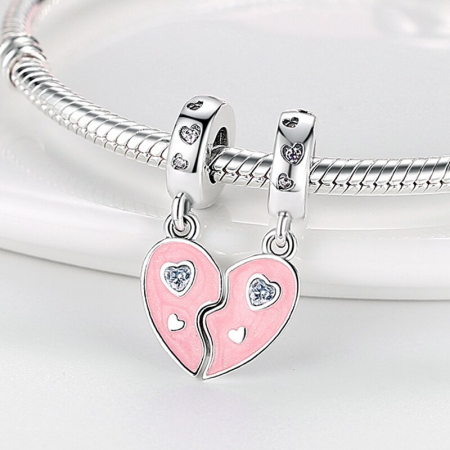 Talisman Argint 925, Charm compatibil Pandora – Jumatate din inima mamei, Bijuterii Nadiela [2]