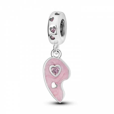 Talisman Argint 925, Charm compatibil Pandora – Jumatate din inima mamei, Bijuterii Nadiela [4]
