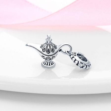 Talisman Argint 925, Charm compatibil Pandora – Lampa lui Aladin, Bijuterii Nadiela [3]