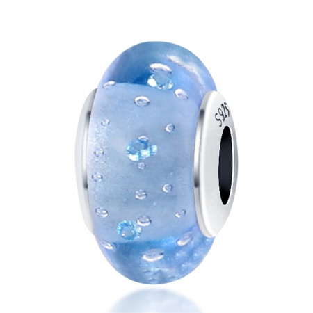Talismane cu zirconiu - Talisman Argint 925, Charm compatibil Pandora – Magic Blue Circle, Bijuterii Nadiela