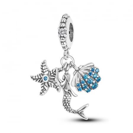 Talismane cu zirconiu - Talisman Argint 925, Charm compatibil Pandora – Magic of the sea, Bijuterii Nadiela