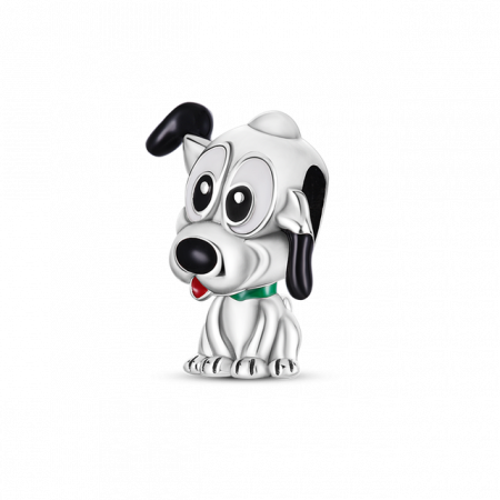 Talismane cu animale - Talisman Argint 925, Charm compatibil Pandora – Catelusul nazdravan, Bijuterii Nadiela