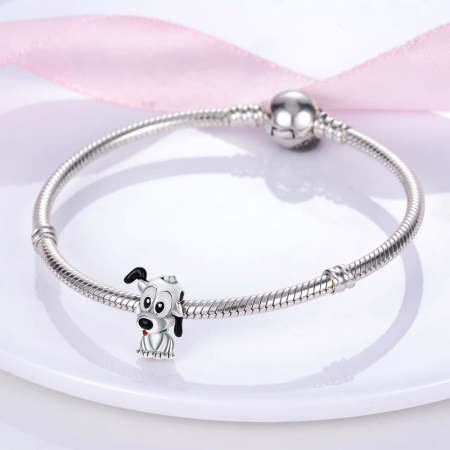 Talisman Argint 925, Charm compatibil Pandora – Catelusul nazdravan, Bijuterii Nadiela [1]