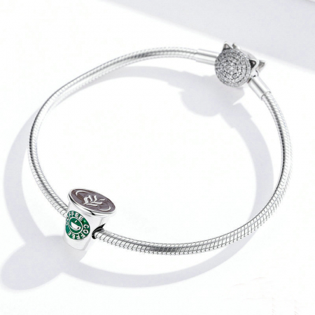 Talisman Argint 925, Charm compatibil Pandora – Coffee Coffee and Coffee, Bijuterii Nadiela [3]
