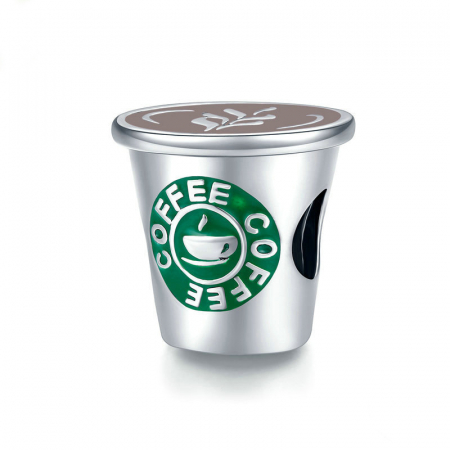Talismane cu teme - Talisman Argint 925, Charm compatibil Pandora – Coffee Coffee and Coffee, Bijuterii Nadiela