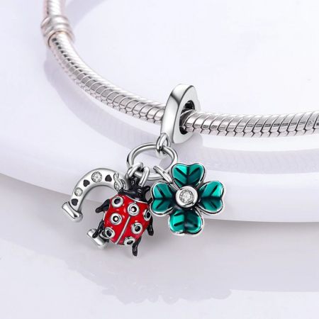 Talisman Argint 925, Charm compatibil Pandora – Good Luck, Bijuterii Nadiela [2]