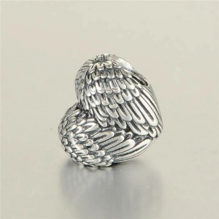 Talisman Argint 925, Charm compatibil Pandora – Heart under wings, Bijuterii Nadiela [4]