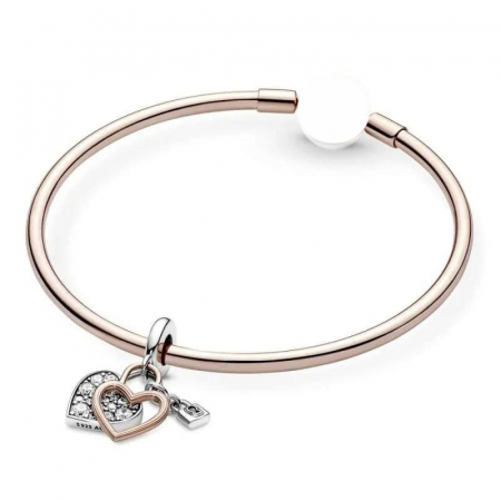 Talisman Argint 925, Charm compatibil Pandora – Inima prizoniera, Bijuterii Nadiela [3]