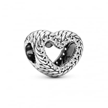 Talismane - Talisman Argint 925, Charm compatibil Pandora – Simple heart, Bijuterii Nadiela