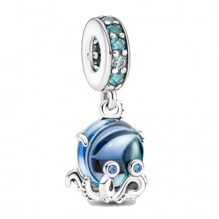 Talismane cu animale - Talisman Argint 925, Charm compatibil Pandora – Ocean Octopus, Bijuterii Nadiela