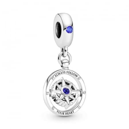 Talismane cu zirconiu - Talisman Argint 925, Charm compatibil Pandora – Always Follow Your Dreams, Bijuterii Nadiela