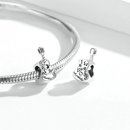 Talisman Argint 925, Charm compatibil Pandora – Rockstar music, Bijuterii Nadiela [3]