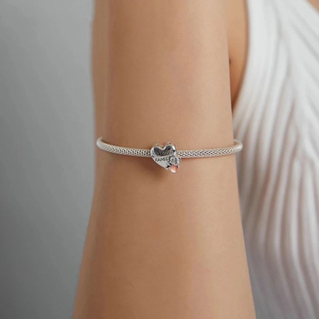 Talisman Argint 925, Charm compatibil Pandora – Sufletul familiei, Bijuterii Nadiela [3]