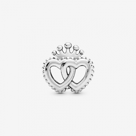 Talisman Argint 925, Charm compatibil Pandora – The hearts crowned, Bijuterii Nadiela [1]