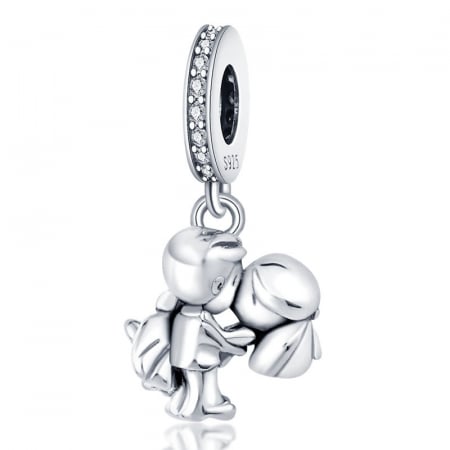 Talismane - Talisman Argint 925, Charm compatibil Pandora – Indragostiti, Bijuterii Nadiela