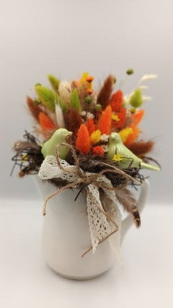 HAND-MADE - Aranjament cană păsări