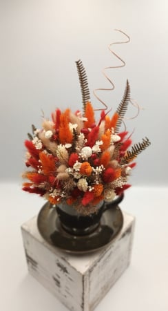 HAND-MADE - Aranjament ceașcă kaki