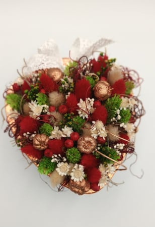 HAND-MADE - Aranjament inimă roșu