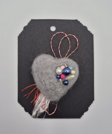 MĂRȚIȘOARE - BROȘĂ MĂRȚIȘOR LÂNĂ GRI