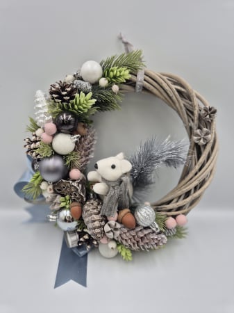 DECORAȚIUNI CRĂCIUN - Coroniță veveriță