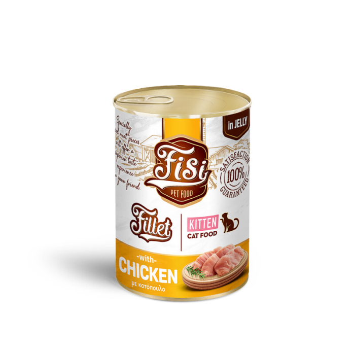 Fisi Fillet Kitten – Hrană umedă pentru pisoi cu pui în jeleu (400 g) [2]