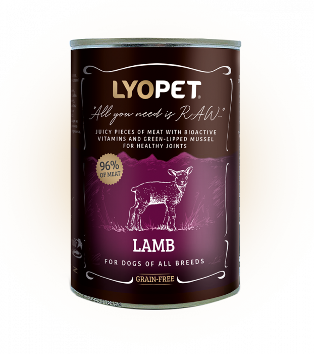 LYOPET Dog cu Carne de Miel 400g [1]