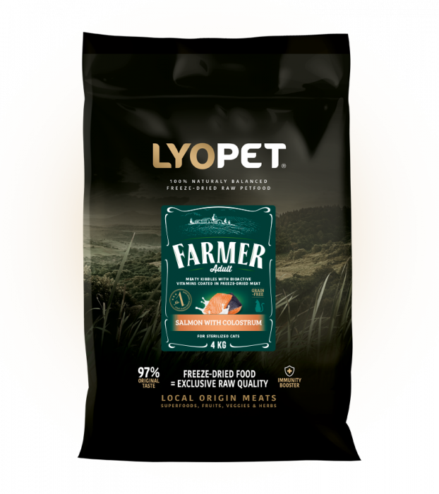 LYOPET Farmer Somon fără Cereale – Pisici Sterilizate 1,5 kg [1]