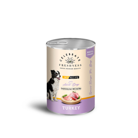PRODUSE - CELEBRATE Freshness Dog Adult cu Curcan in Jeleu 400g