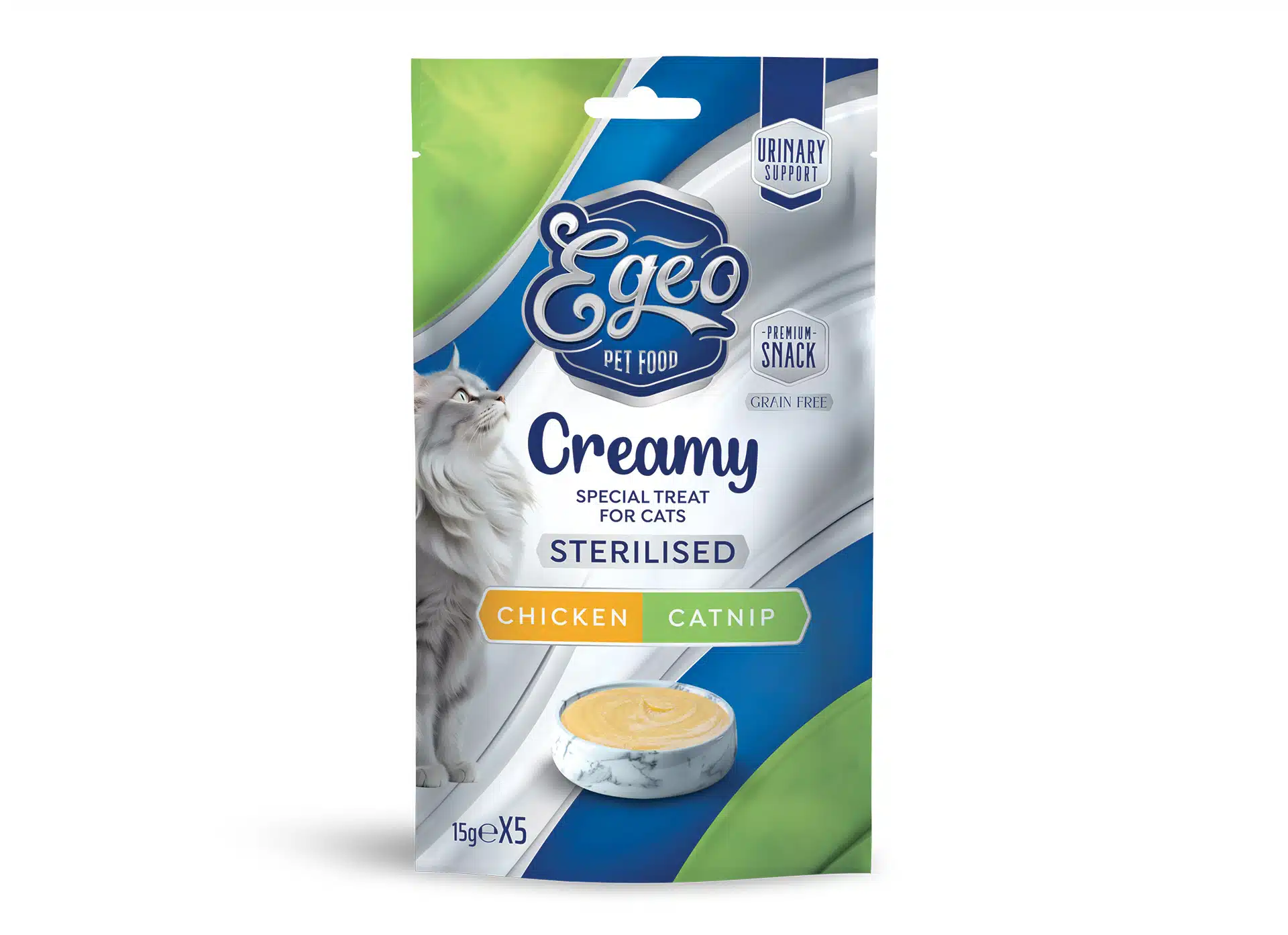 PRODUSE - Cremă cu pui si catnip (Creamy Chicken & Catnip 5x15gr) 75 gr