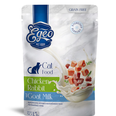 Hrana umeda - EGEO Cat Adult cu Pui, Iepure & Lapte de Capra 85g