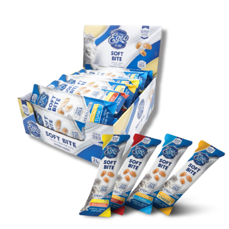 Recompense și snackuri - EGEO Cat Soft Bites Sterilized Mix – 1 buc. x 10g, 4 arome