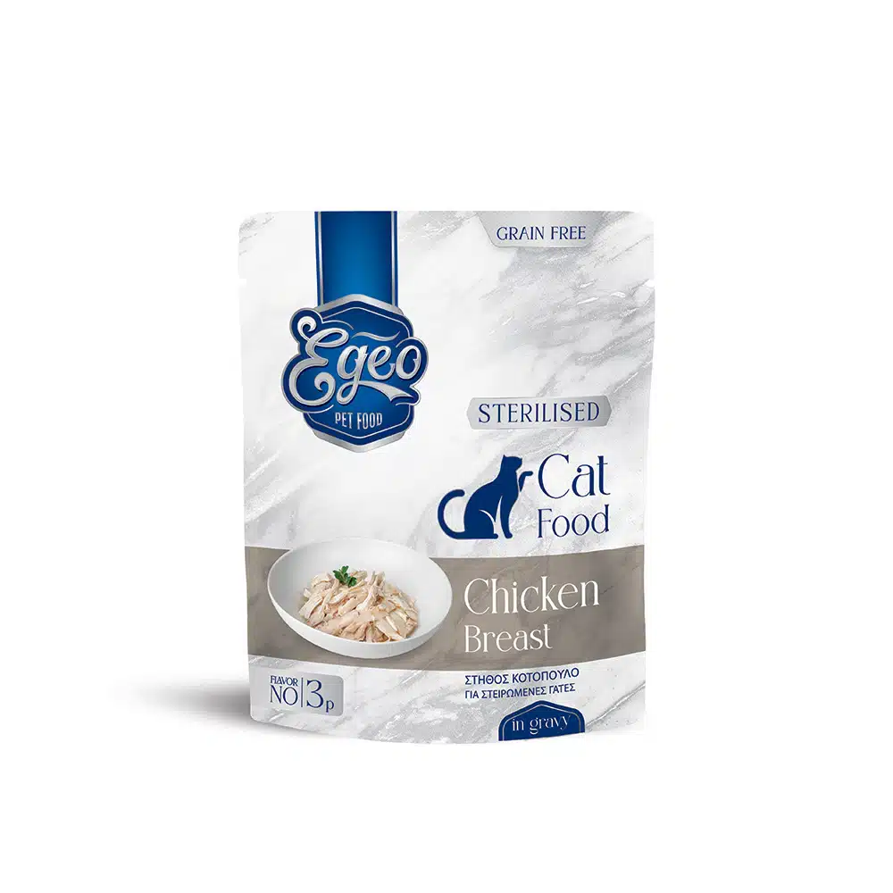 Recompense și snackuri - EGEO CAT Sterilizat Piept de Pui in Sos 85g