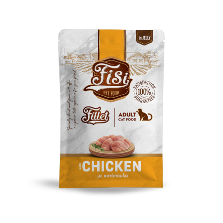 Hrana umeda - File pentru Pisici Adulte - Pui in Jeleu in Plicuri 85g
