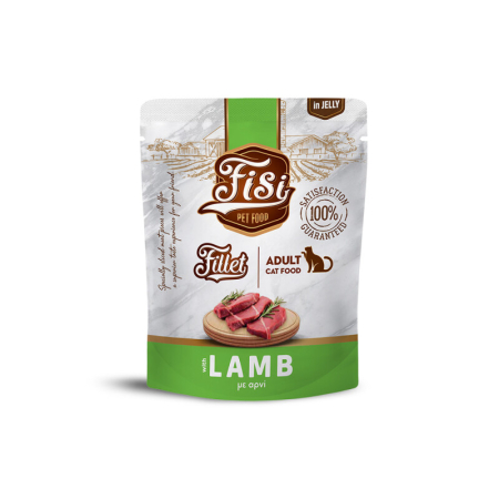 Recompense și snackuri - File pentru Pisici Sterilizate - Miel in Jeleu in plicuri 300g