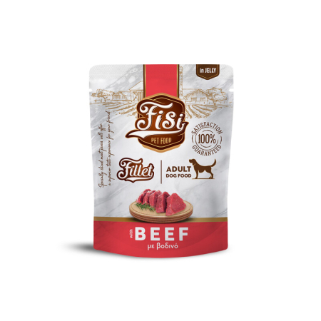 Hrana umeda - File cu Vita in Jeleu pentru Caine Adult in Plicuri 500g
