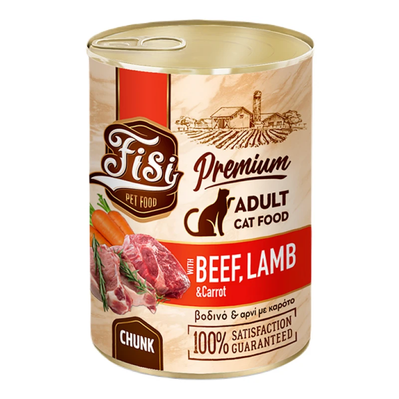 Hrana umeda - FISI CAT STERILIZED Beef, Lamb & Carrots in SAUCE- 400gr