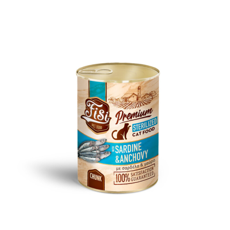 FISI CAT STERILIZED SARDINES & ANCHOVY IN SAUCE 400gr [1]