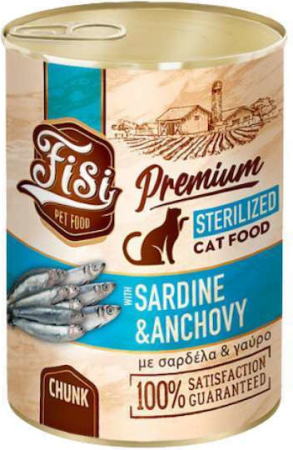Hrana umeda - FISI CAT STERILIZED SARDINES & ANCHOVY IN SAUCE 400gr