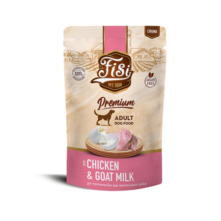 Hrana umeda - FISI Dog Adult cu Pui & Lapte de Capra in Sos 130gr