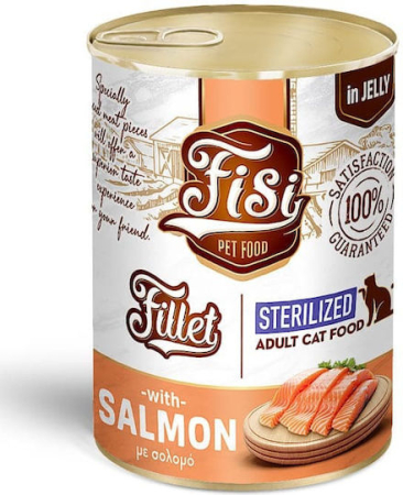PRODUSE - FISI Fillet Cat Adult Salmon in Jelly Sterilized 400gr