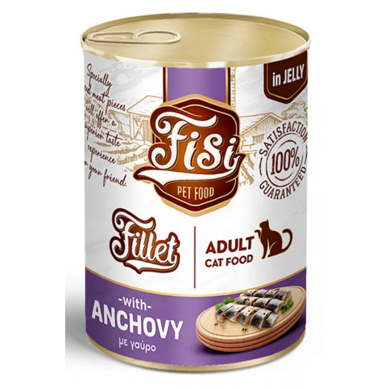 PRODUSE - FISI Fillet Cat Adult Anchovies in Jelly 400gr