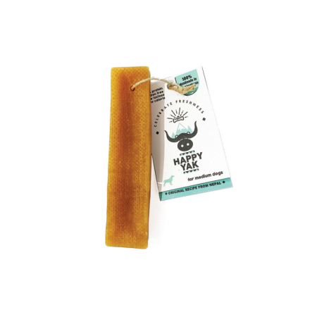 Recompense și snackuri - Happy Yak Medium – snack natural pentru caini din lapte de yak (75-85g)
