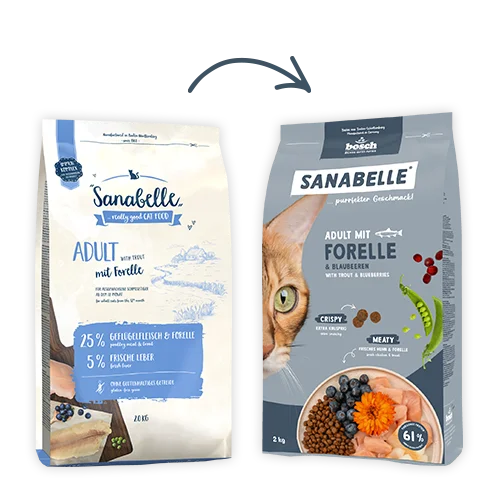 Hrana uscata - Hrana uscata pentru pisici Sanabelle Adult Trout